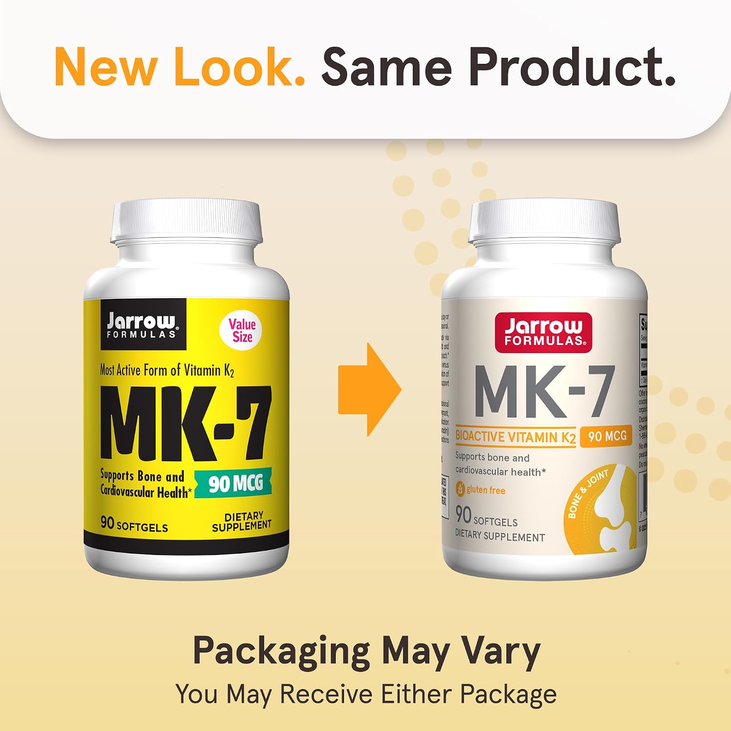 Jarrow Formulas MK-7 90 mcg, 90 Softgels - Vitamina K2 (Menaquinona-7)
