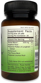 Silkie Excessive Flow Supplement – Apoyo para el equilibrio hormonal y el ciclo menstrual, 300 comprimidos