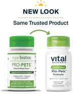 Hyperbiotics Pro Pets Probiotics for Dogs & Cats | Digestive & Immune Health | Meat Flavored | 60 Microtablets