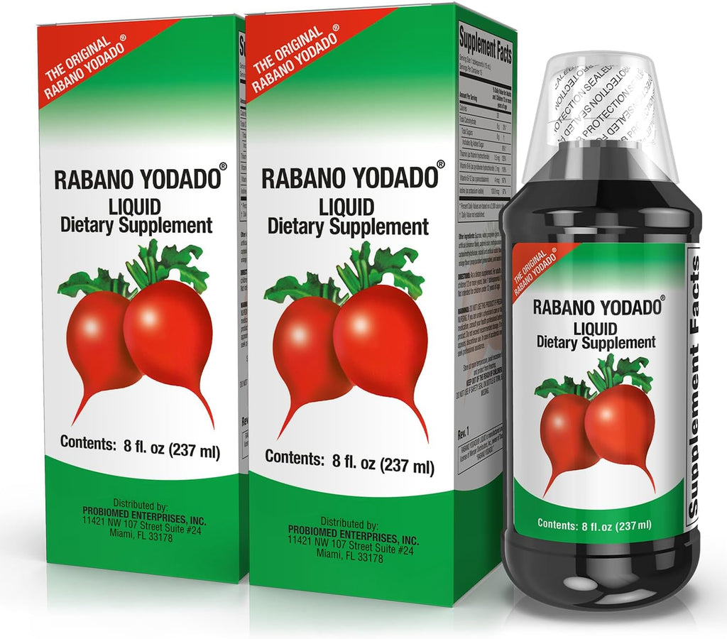 Rábano Yodado de El Salvador, 8 oz, Suplemento Alimenticio, Paquete de 2
