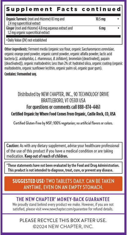 New Chapter Multivitamínico Avanzado para Hombres - Fórmula con Nutrientes Esenciales Fermentados, 72 comprimidos – Image 7