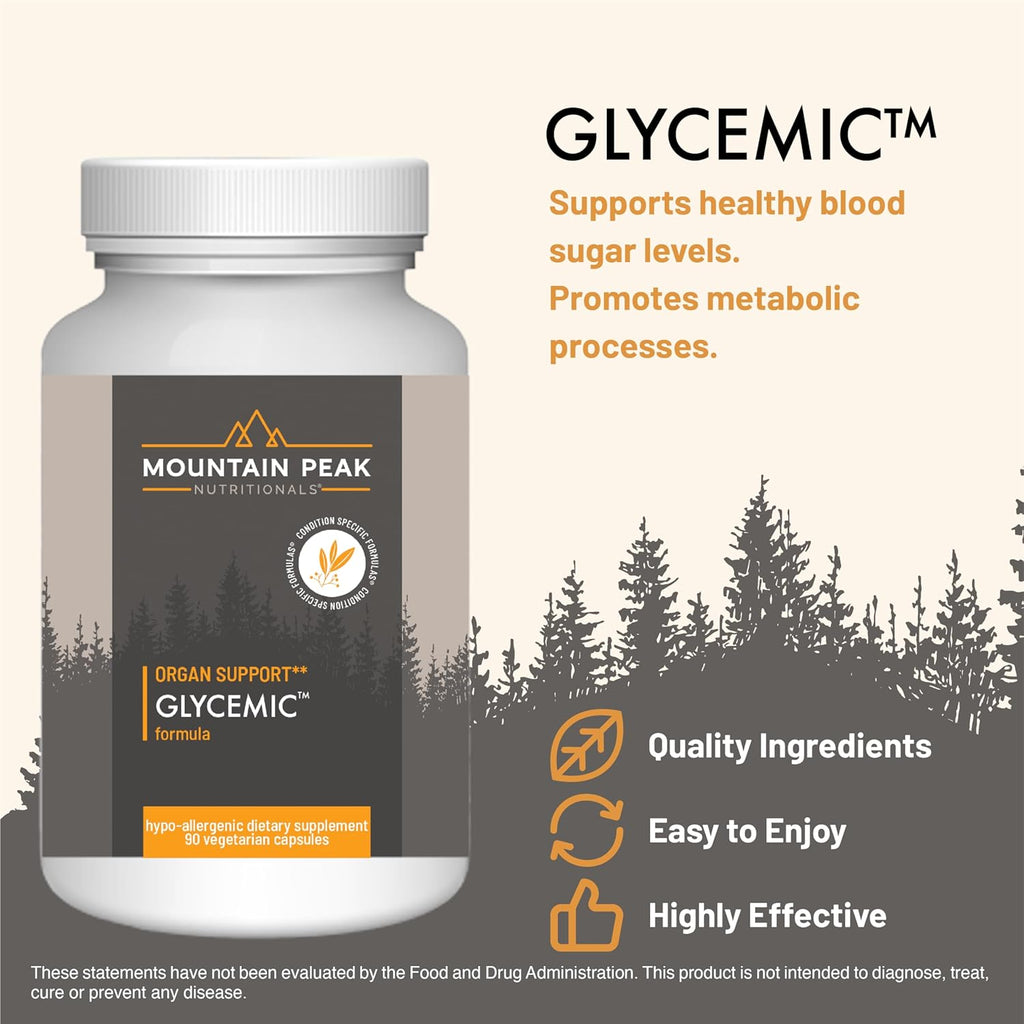 Mountain Peak Nutritionals Glycemic Formula - Suplemento de Apoyo Metabólico - 90 Cápsulas Vegetales