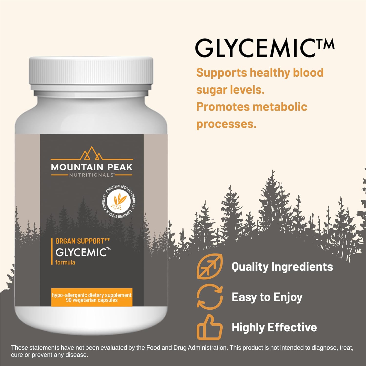 Mountain Peak Nutritionals Fórmula Glucémica - Apoyo Metabólico y Niveles Saludables (90 Cápsulas)