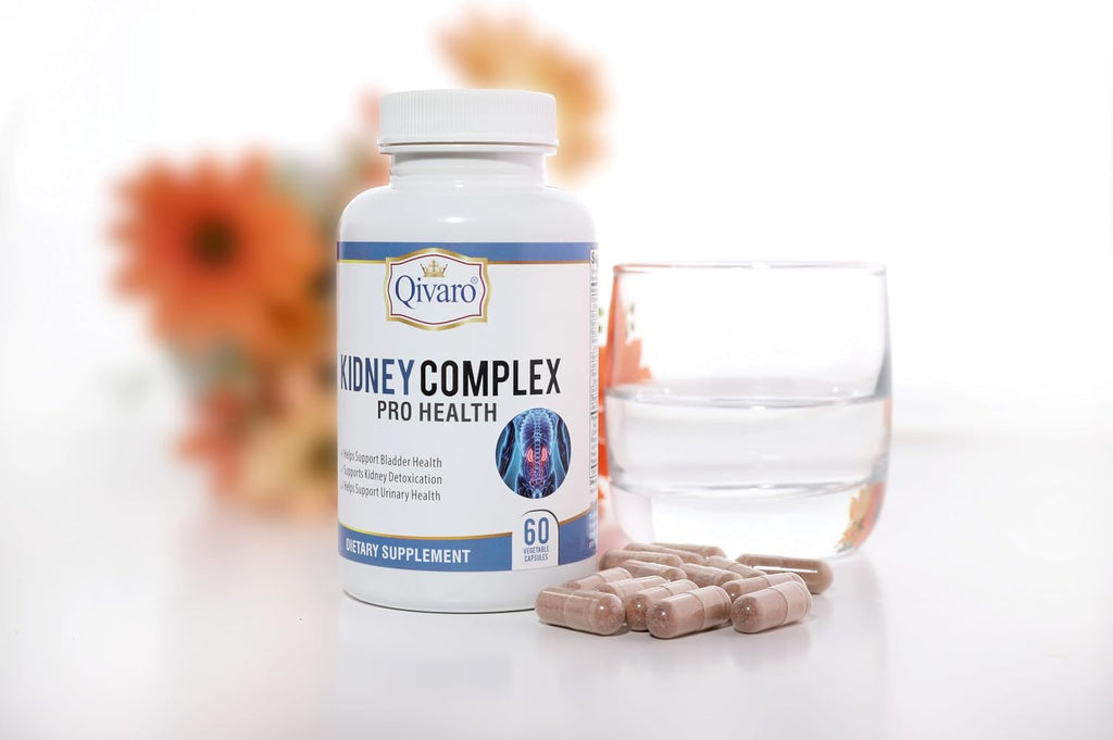 Qivaro Kidney Complex Pro-Health - Suplemento de Apoyo Renal con Arándano Rojo, 60 Cápsulas Vegetales