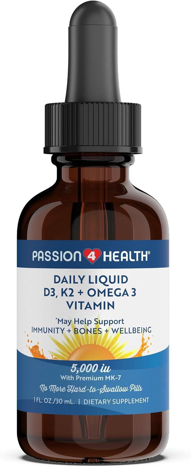 Passion 4 Health Vitamina D3 K2 MK-7 + Omega 3 Líquido Orgánico