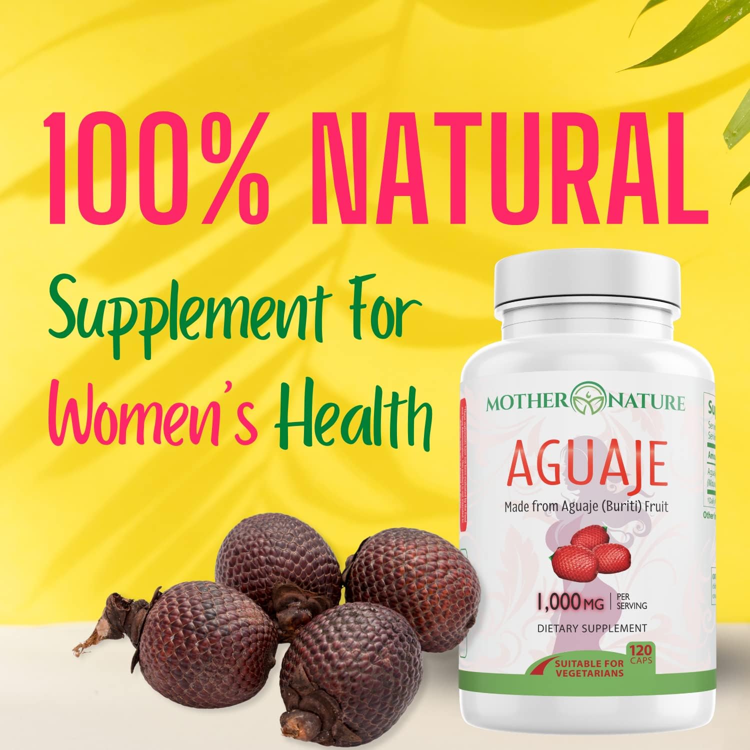 Aguaje Curves Cápsulas para Mujer 1000mg con Maca Roja y Cohosh Negro