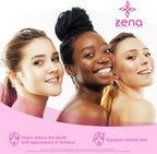 Zena Liquid Collagen + Biotin: 2500mg Colágeno, 5000mcg Biotina, Fórmula Verisol | Apoyo Cabello, Piel, Uñas y Articulaciones | No Transgénico, Sabor Bayas Mixtas | 90 Porciones