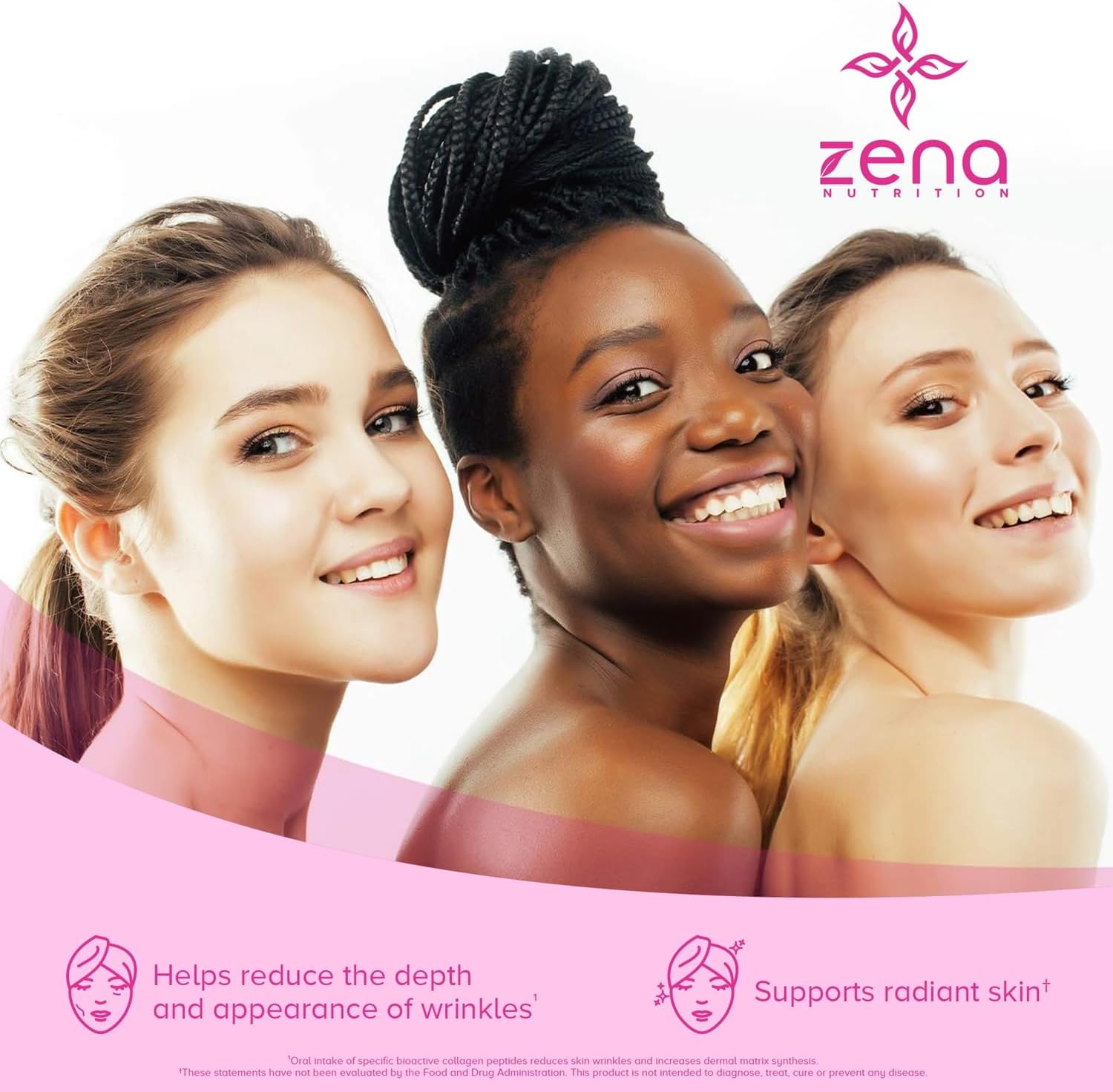 Zena Liquid Collagen + Biotin: 2500mg Colágeno, 5000mcg Biotina, Fórmula Verisol | Apoyo Cabello, Piel, Uñas y Articulaciones | No Transgénico, Sabor Bayas Mixtas | 90 Porciones