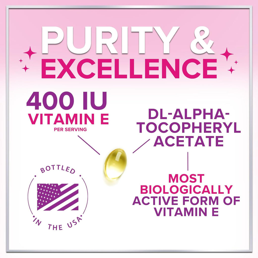 Hello Lovely Vitamina E 180 mg - Suplemento de dl-Alfa Tocoferol - 120 Cápsulas Blandas