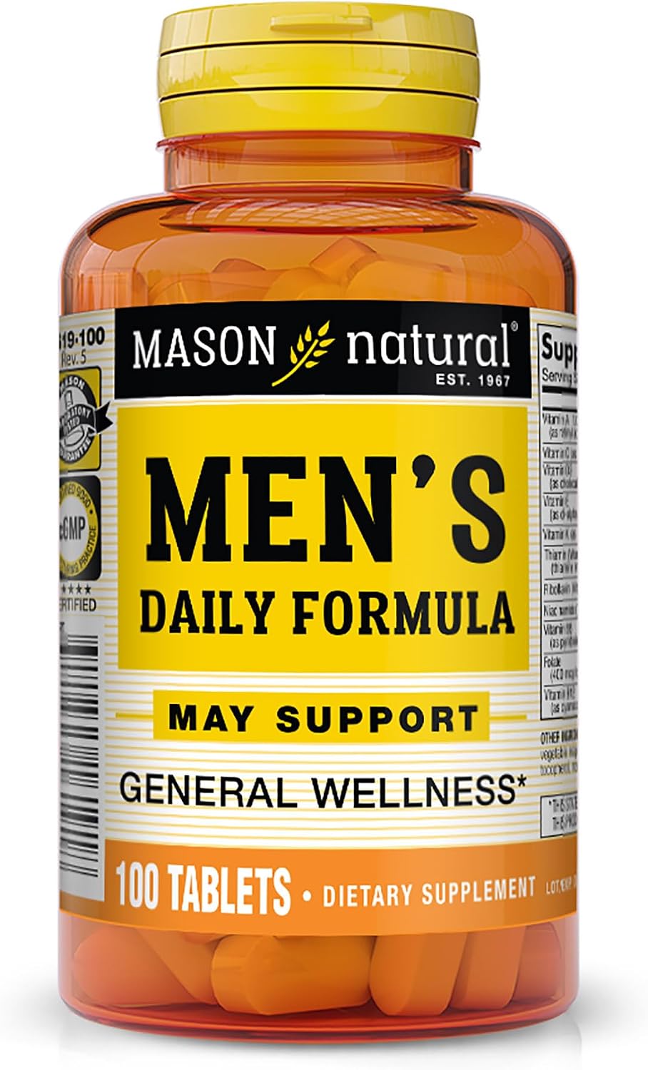 MASON NATURAL, Daily Formula for Men, 100 Tablets