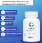 NAD+ 750mg con Nicotinamida Ribósido - Suplemento Antienvejecimiento y Energía Celular | REVITALIZE