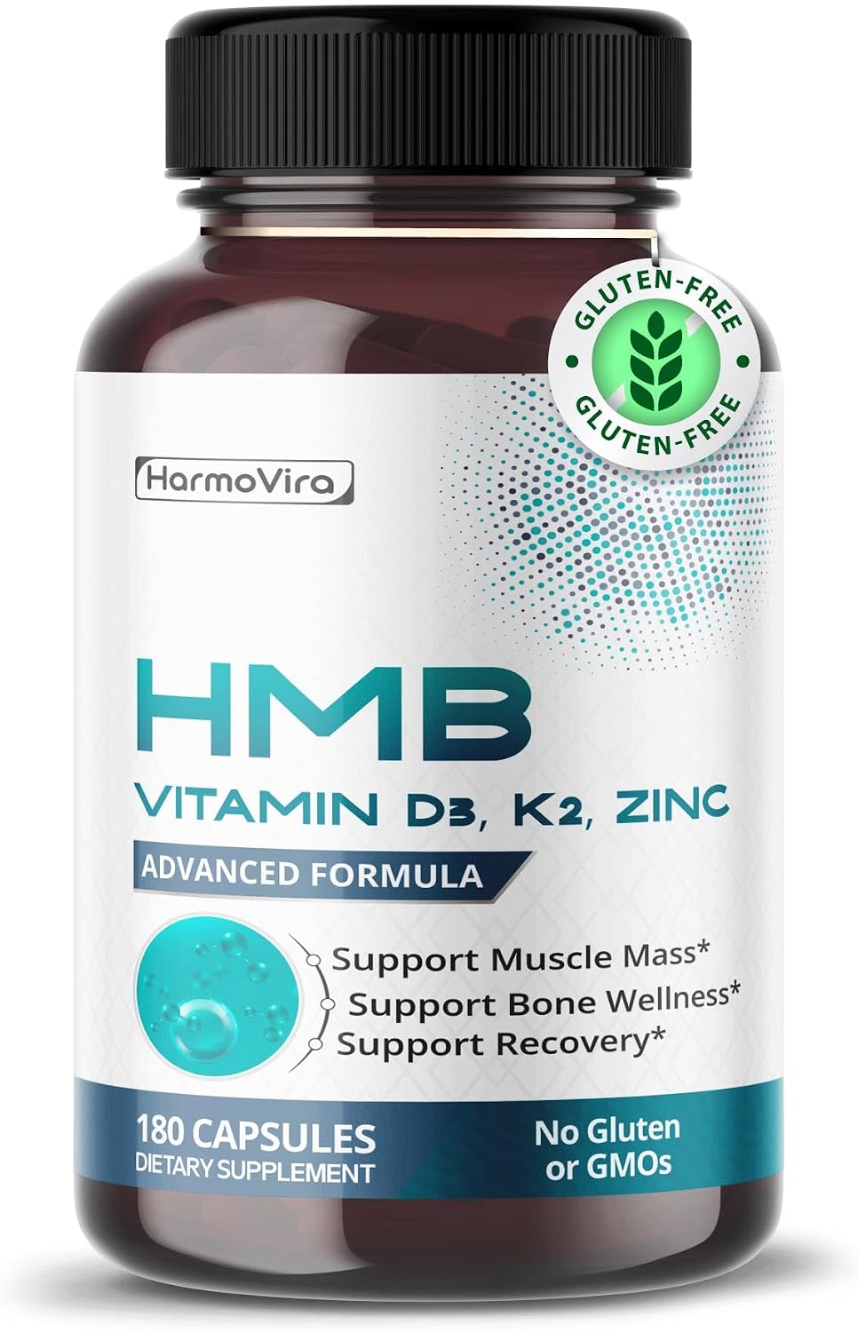 HarmoVira Liposomal HMB con Vitamina D3, K2 y Zinc – Fórmula Avanzada – 180 Cápsulas