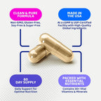 Multivitamínico para Mujeres 37 en 1 con Vitaminas C, D3, Ácido Fólico, Complejo B, Biotina, Zinc y Más – 120 Comprimidos