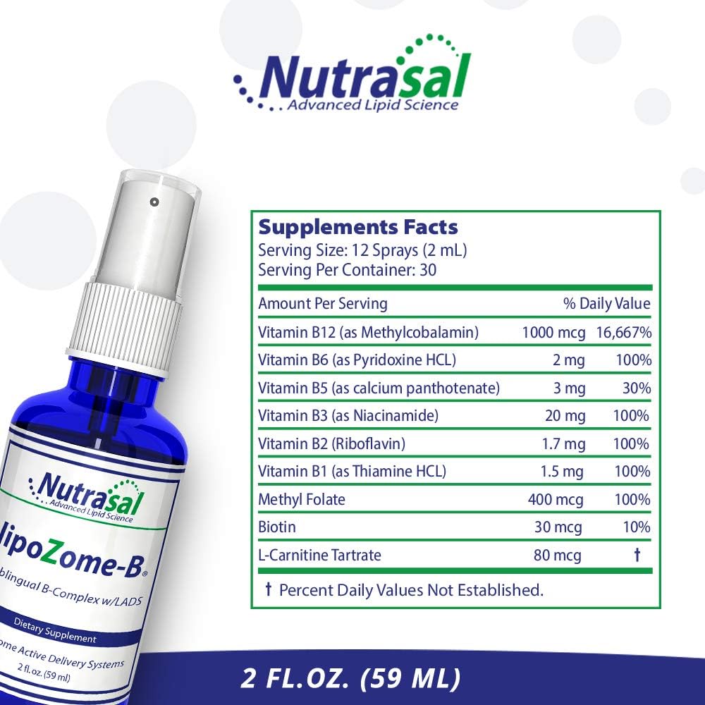 Nutrasal LipoZome B-Complex Spray Sublingual - 59 ml