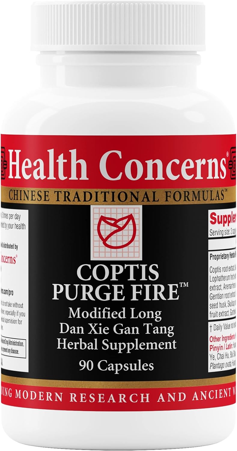 Health Concerns Coptis Purge Fire Formula – Complemento Herbal – 90 Cápsulas