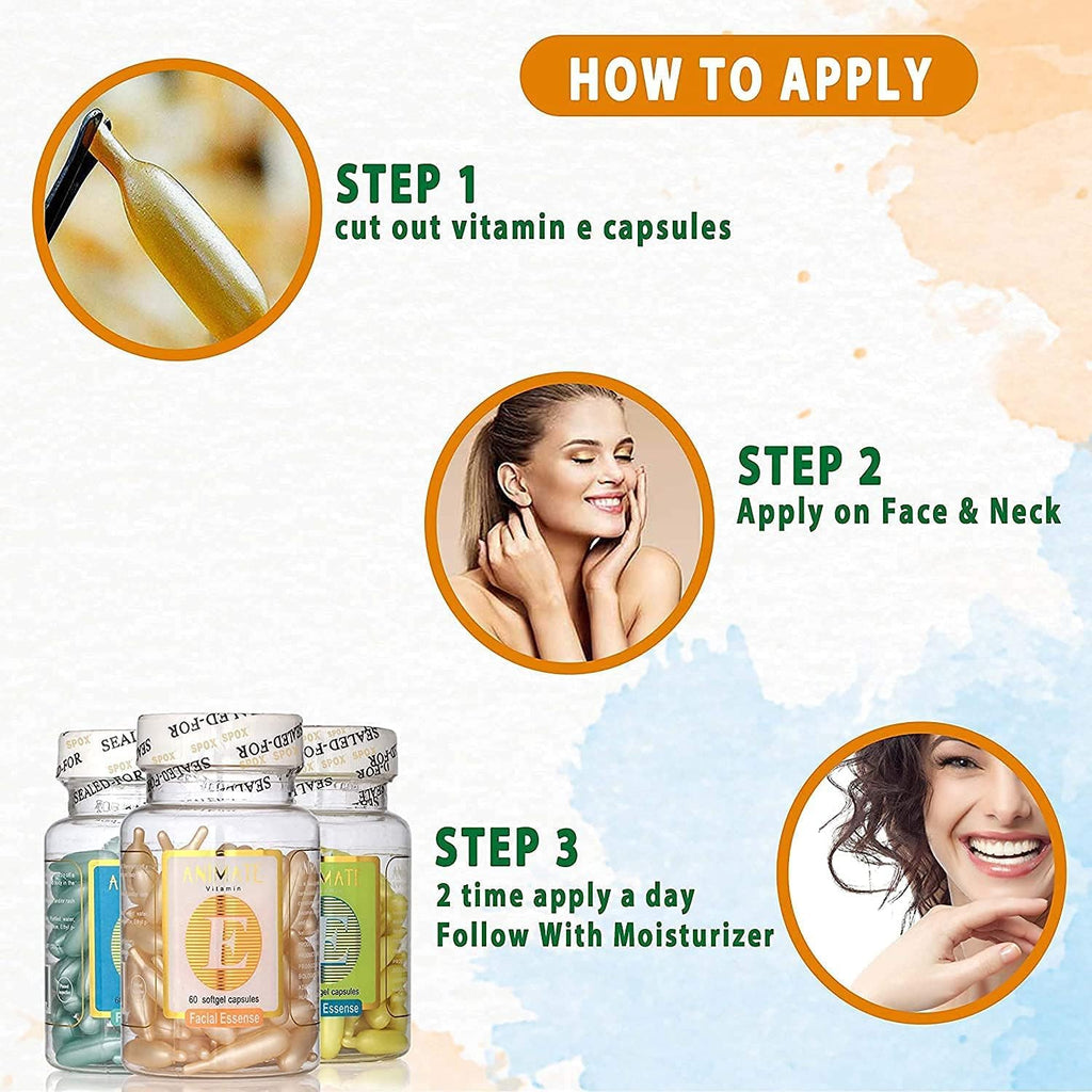 Cápsulas de Vitamina E para la Cara – Acné y Piel Brillante (60 Cápsulas)