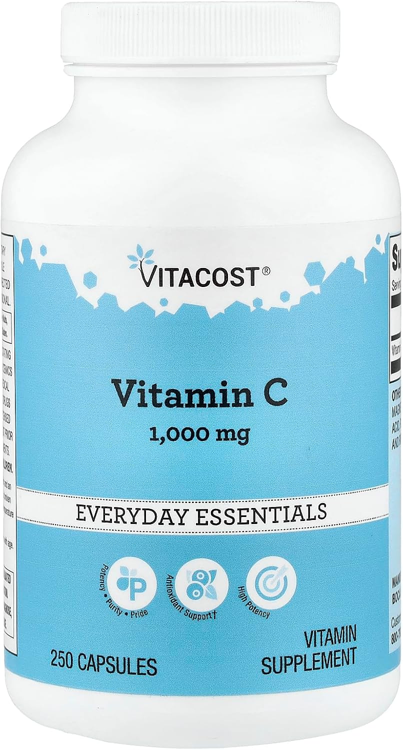 Vitacost Vitamina C, 1,000 mg, 250 Cápsulas
