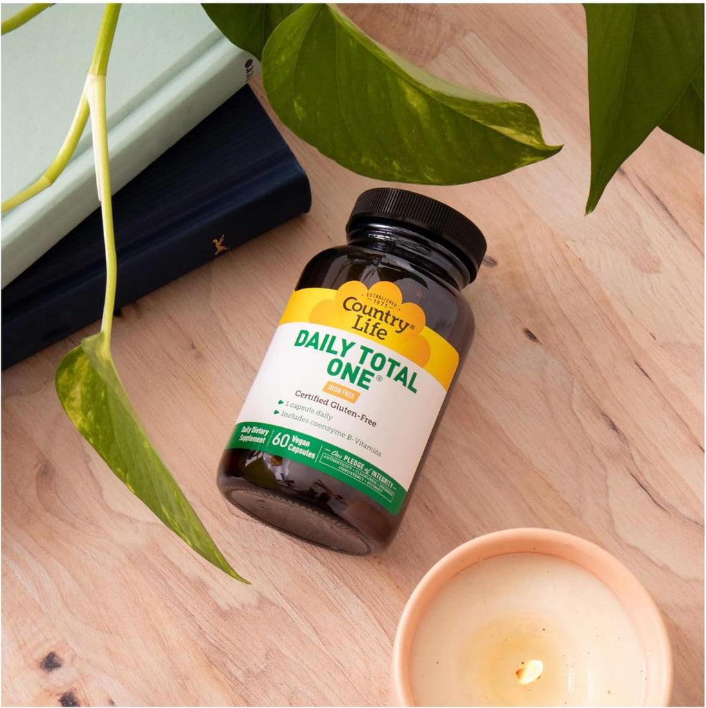 Country Life Daily Total One Multivitamínico Sin Hierro, 60 Cápsulas Veganas