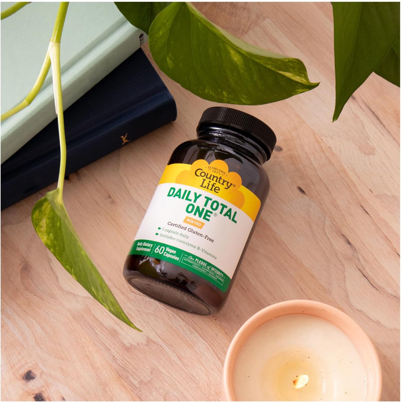 Country Life Daily Total One Multivitamínico Sin Hierro, 60 Cápsulas Veganas