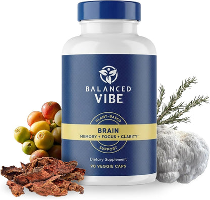 Balanced Vibe Brain Supplement 8 in 1 con – Lion's Mane (Hericium erinaceus) : un hongo medicinal tradicionalmente – Image 1