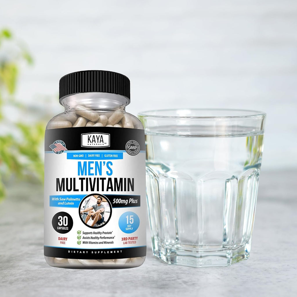 Kaya Naturals Multivitamínico para Hombres - Complejo de Vitaminas y Minerales con Zinc y Vitamina C - 30 Cápsulas Vegetales