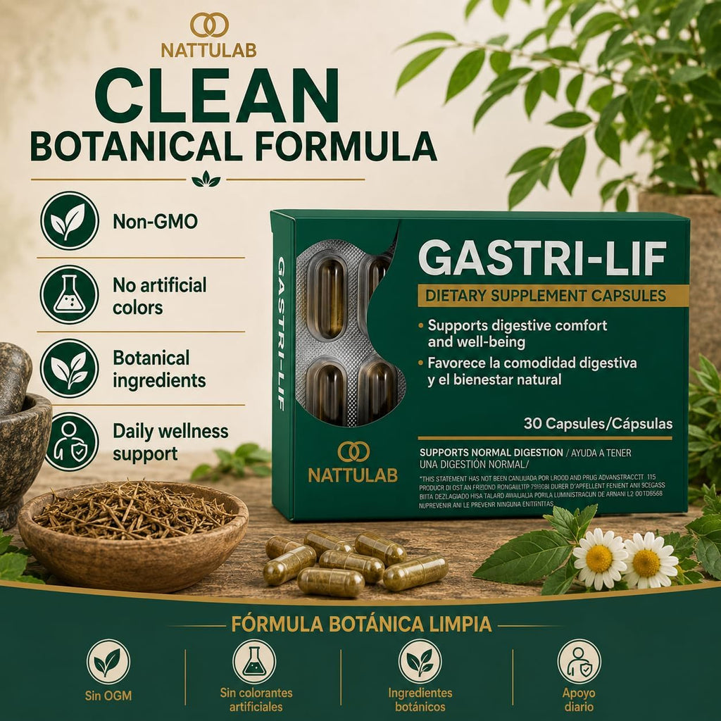GASTRI-LIF – 30 Cápsulas – Suplemento Herbal Digestivo