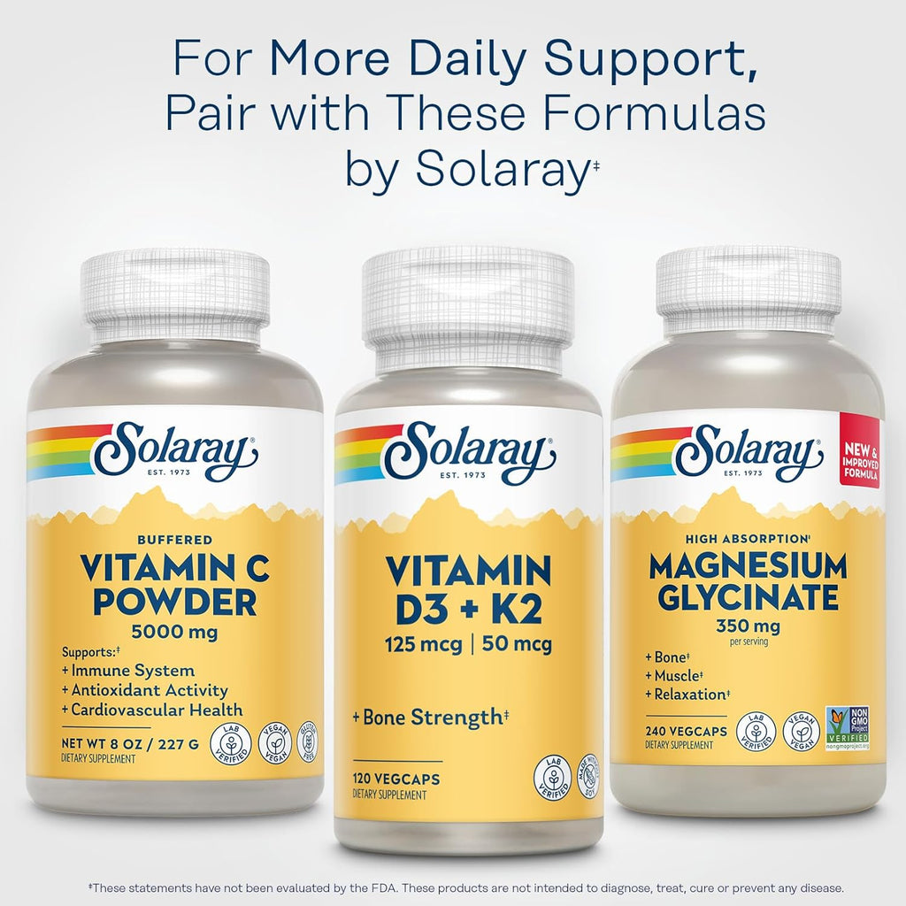 Solaray Vitamina C Ácido Ascórbico en Polvo 5000 mg - 227 g