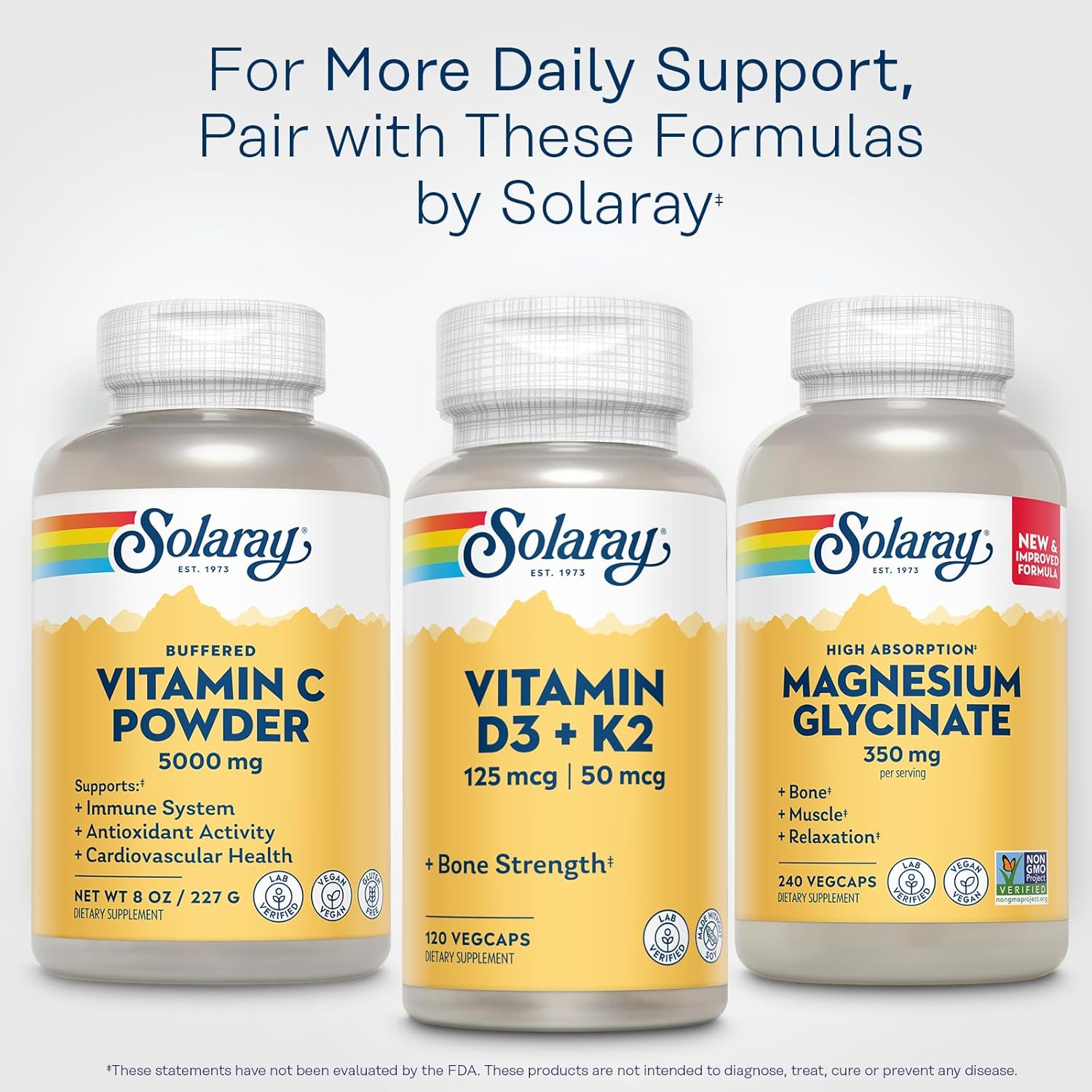 Solaray Vitamina C Ácido Ascórbico en Polvo 5000 mg - 227 g