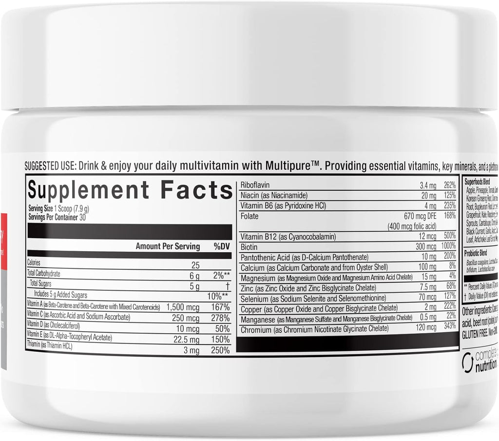 Complete Nutrition Reclaim Multi Pure Variety Pack + Shaker Gratis (30 Servicios)