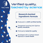 Neurella 2.0 Nootropic Brain Supplement – Suplemento Cognitivo para Adultos con NAC, Ashwagandha y Vitamina B12, 120 Cápsulas Veganas