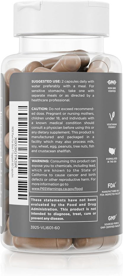 Pure for Men T-Support | Suplemento de Apoyo Total para Hombres con Maca y Ashwagandha | 60 Cápsulas – Image 3