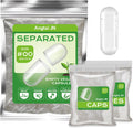 Angtai JN Cápsulas Vacías Tamaño 00 Separadas Veganas Transparentes (200 Cápsulas + 200 Cuerpos) Sin Gluten, No GMO, Certificación Halal