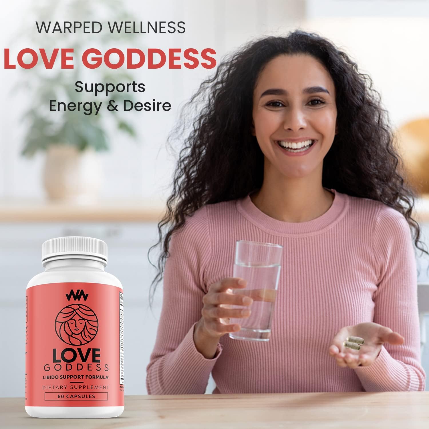 Love Goddess - Suplemento Femenino para Aumentar la Libido con Miura Puama | Warped Wellness