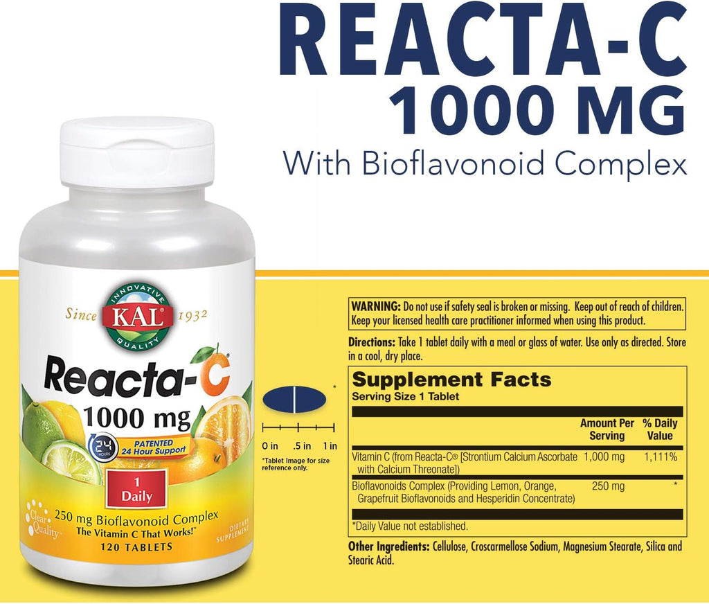 KAL Reacta-C con Bioflavonoides - 120 Comprimidos