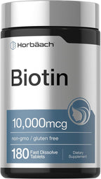 Horbäach Biotina 10000mcg - 180 Comprimidos de Disolución Rápida