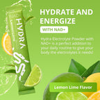 Hydra Powders NAD+ Nutrients Electrolyte Powder Packets - 16 Sobres Sabor Lima Limón