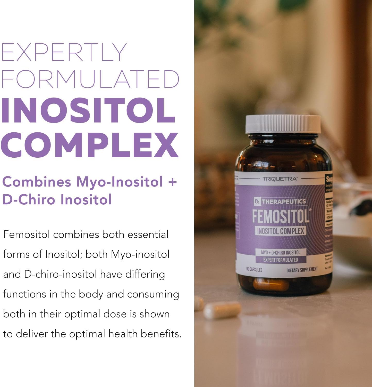FemoSitol® Myo-Inositol & D-Chiro Inositol Complex - 40:1 Ratio, 90 Cápsulas