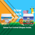 NaturesPlus Animal Parade MagKidz - Magnesio Infantil en Polvo Sabor Cereza - 45 Raciones