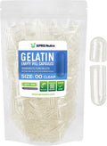 XPRS Nutra Cápsulas Vacías Tamaño 00 - 500 uds. Cápsulas de Gelatina Transparentes para Llenar
