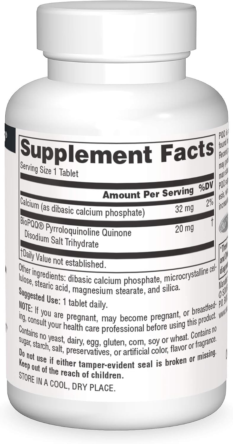 Source Naturals PQQ Mind, Neuroprotector de Apoyo Cognitivo - 60 Comprimidos