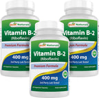 Best Naturals Vitamina B2 (Riboflavina) 400 mg – 120 Cápsulas Vegetales