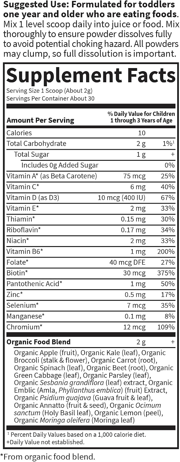 Garden of Life Multivitamínico en Polvo para Niños - Orgánico - 60 g