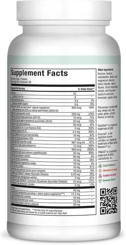Maxi Health Multivitamínico Masticable para Niños, Adolescentes y Adultos - 180 Comprimidos Sabor Cereza – Image 2