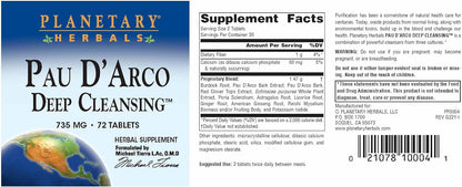 Planetary Herbals - Pau D'Arco 735 mg, 72 – Equinácea (Echinacea purpurea): extracto de planta entera. – Image 4
