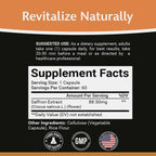 Suplemento Premium de Azafrán - Extracto Puro 88.50mg - 60 Cápsulas