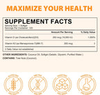 Vitamina D3 K2 10000 UI + 200 mcg MK-7, 120 Softgels - flasture