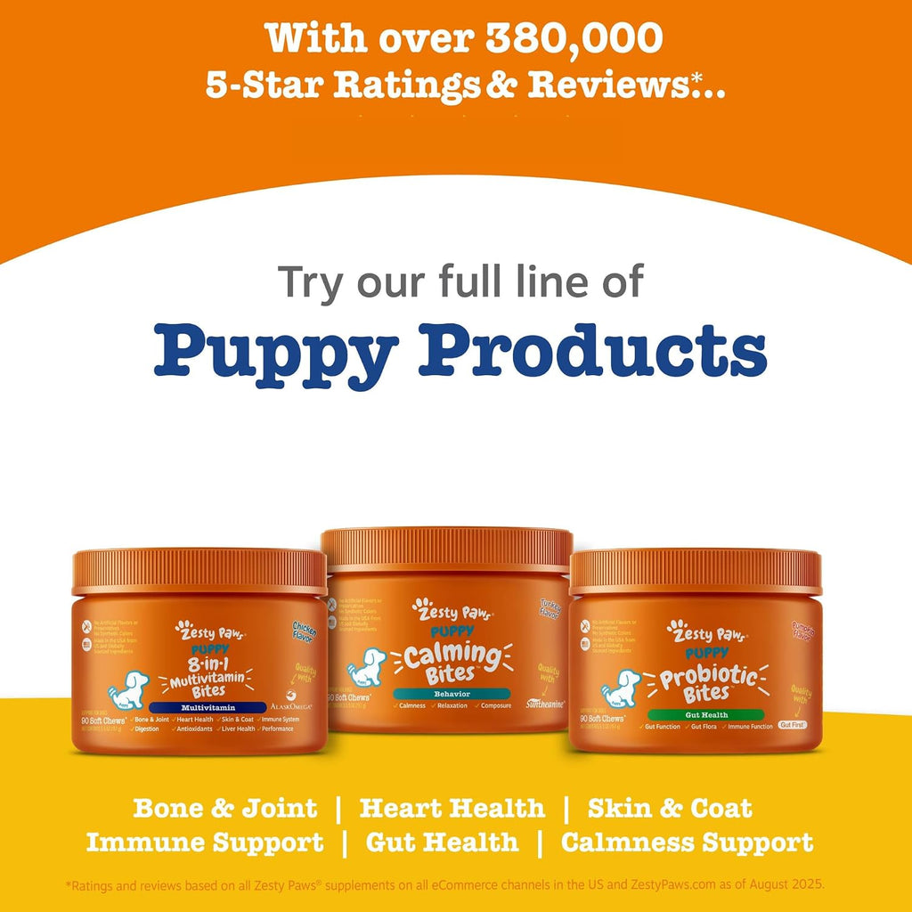 Zesty Paws Multivitamínico para Perros – 90 Comprimidos Masticables Sabor Pollo