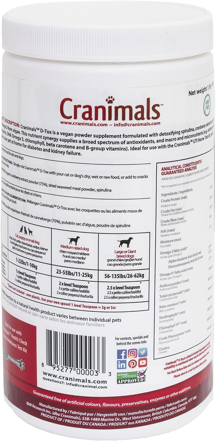 Cranimals D-Tox Multivitamínico Diario para Perros con Superalimentos