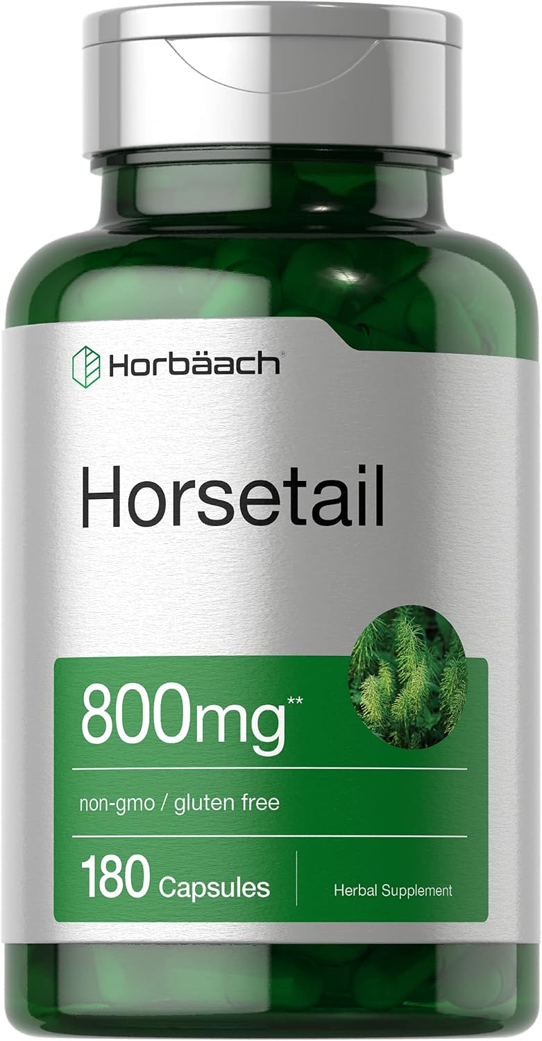 Horbäach Cola de Caballo - 180 Cápsulas de Extracto Herbal Tradicional