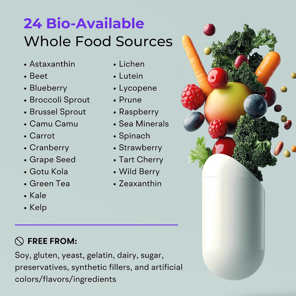 Multivitamínico para Mujeres con Alimentos Integrales (120 Cápsulas Vegetales) – Image 6